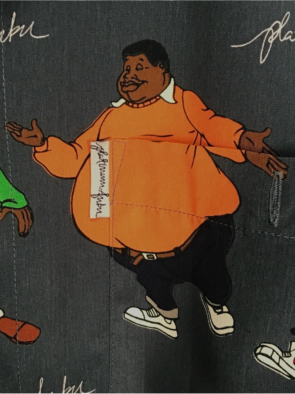 Vintage Platinum FUBU men’s Fat Albert short sleeve button up shirt XL - Picture 5 of 9